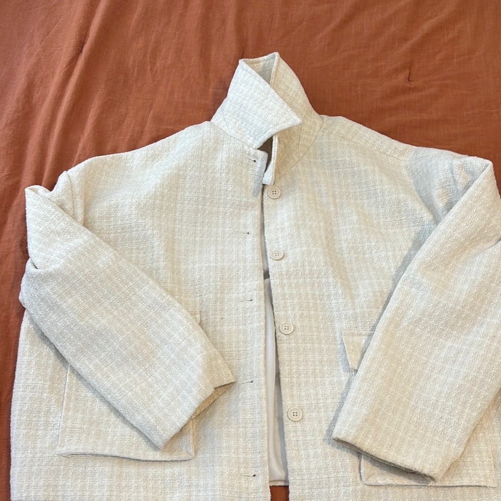Abercrombie and Fitch Cream Tweed Jacket